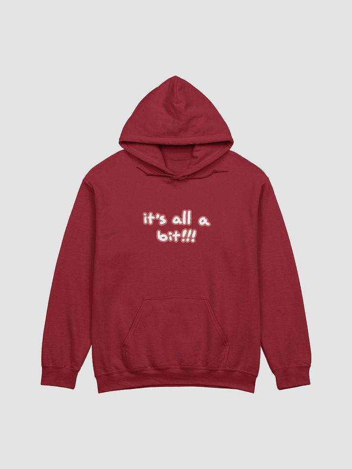 “It’s all a bit!!!” (lined design, #CB5F5F) classic hoodie product image (14)