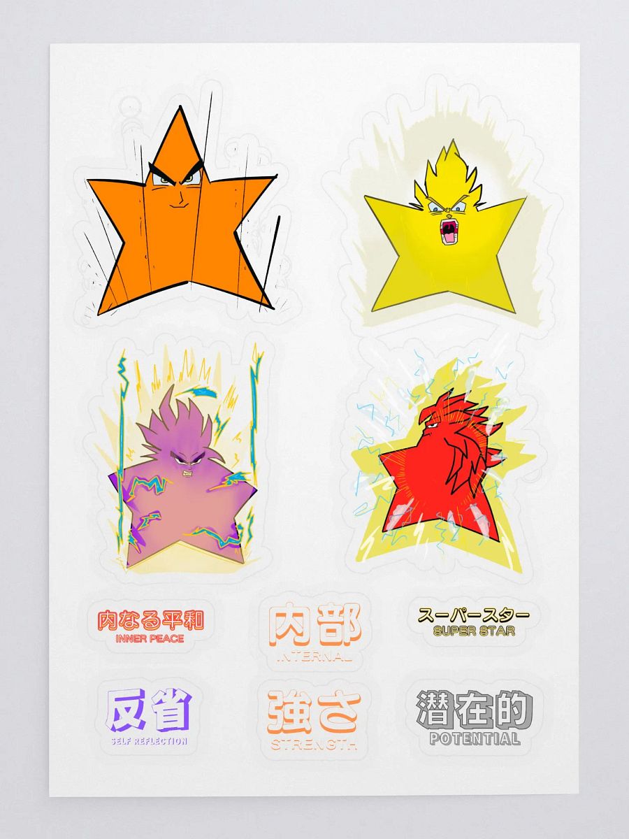 Super Star Sicker Collection Kiss Cut Sticker Sheet with Background product image (3)