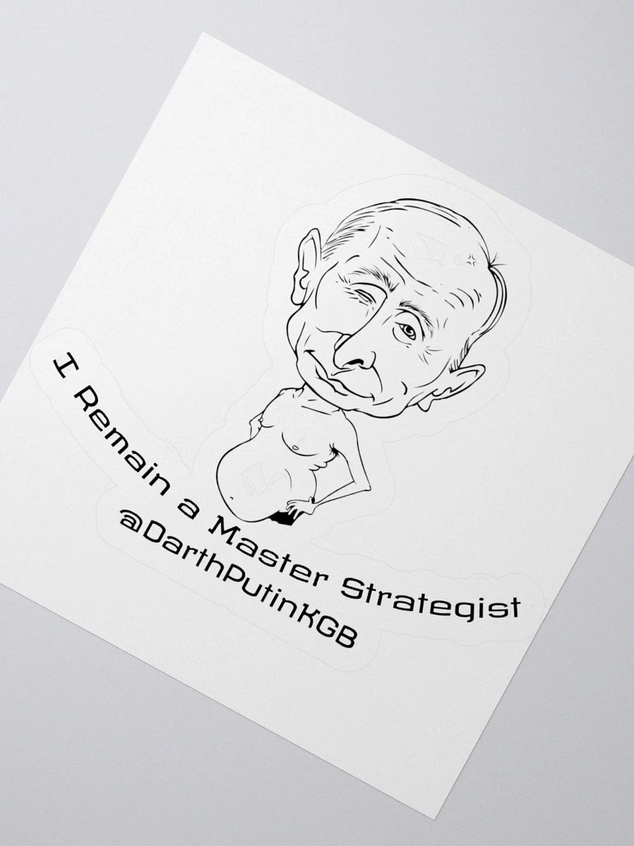 3 x 3 inch white master strategist sticker product image (6)