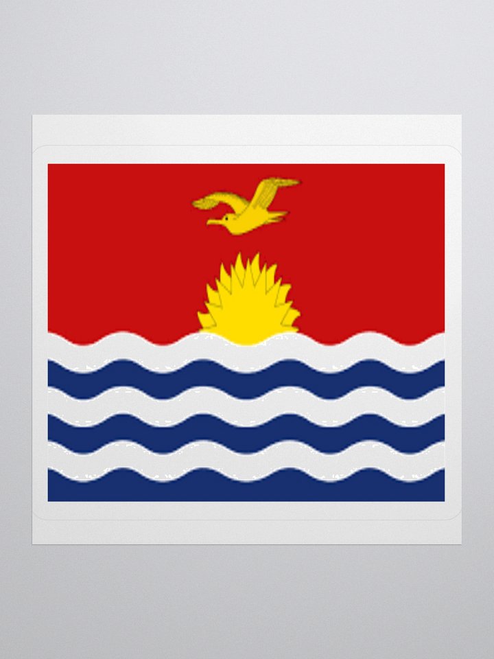 Kiribati Flag Sticker | Frigate Bird Sun Design | Durable Vinyl | 3 Sizes product image (3)