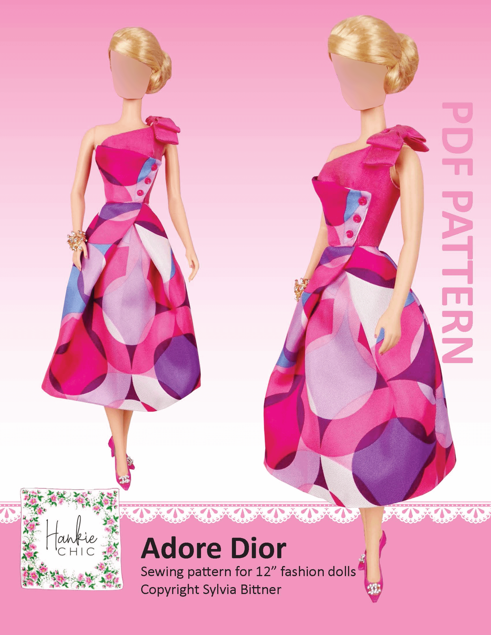 Adore "D" sewing pattern for 12" fashion dolls product image (1)