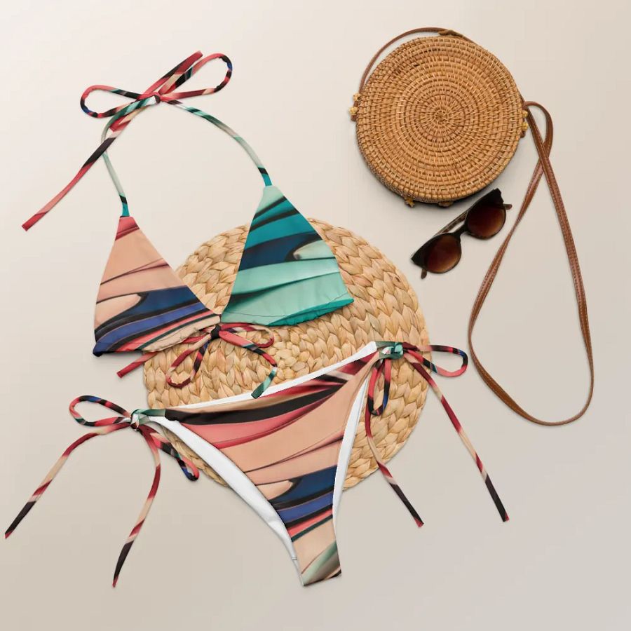 TDS Music Recycled String Bikini Set in Abstract Colors (2XS-6XL) product image (8)