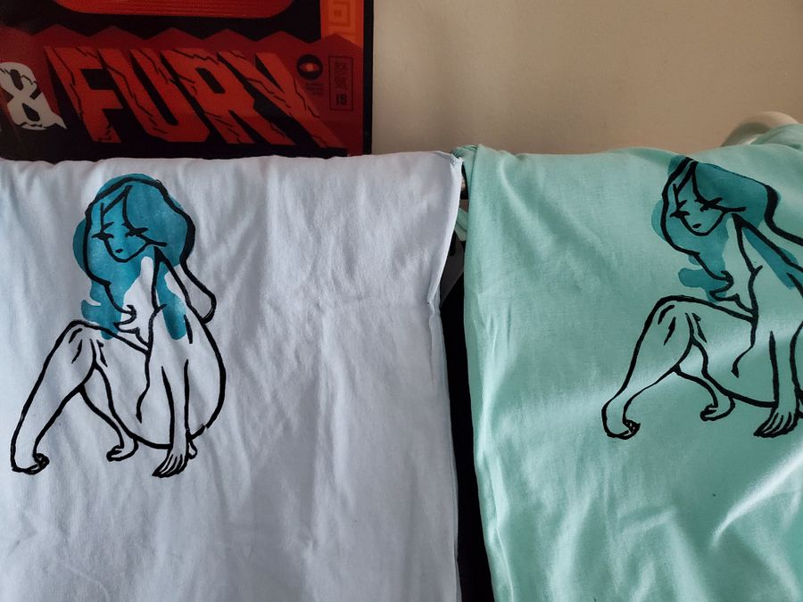 'Sweet Disposition' - Hand Printed Linocut Tank Top product image (4)