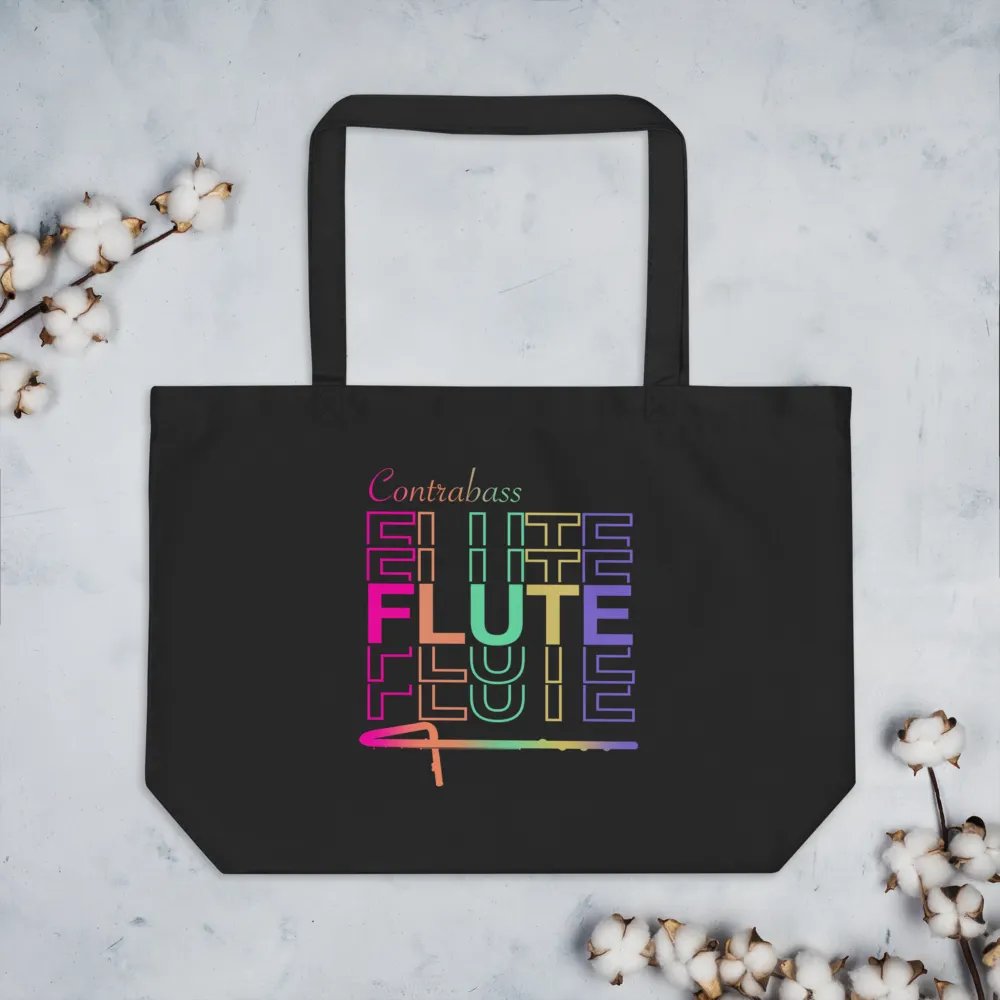 Symmetrical Flute Graphic Tote Bag - Contrabass Flute product image (1)