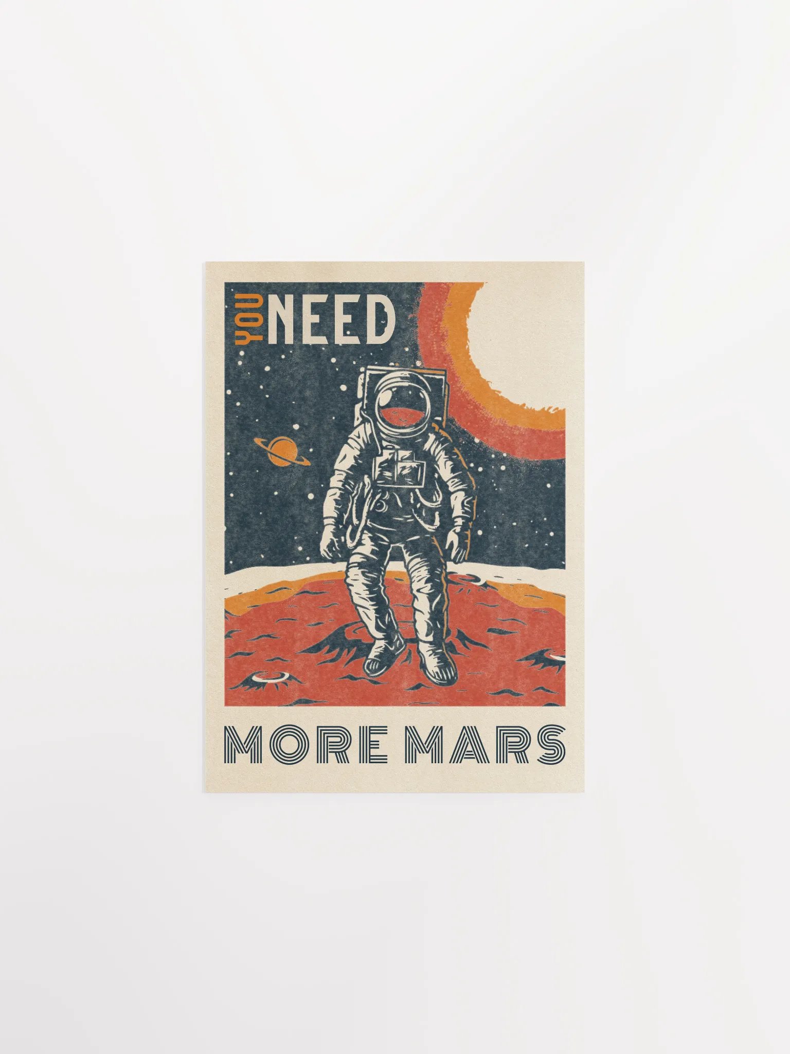You need more Mars — Vintage space poster, retro space art, propaganda poster, retrofuturism art, retro sci-fi print product image (6)