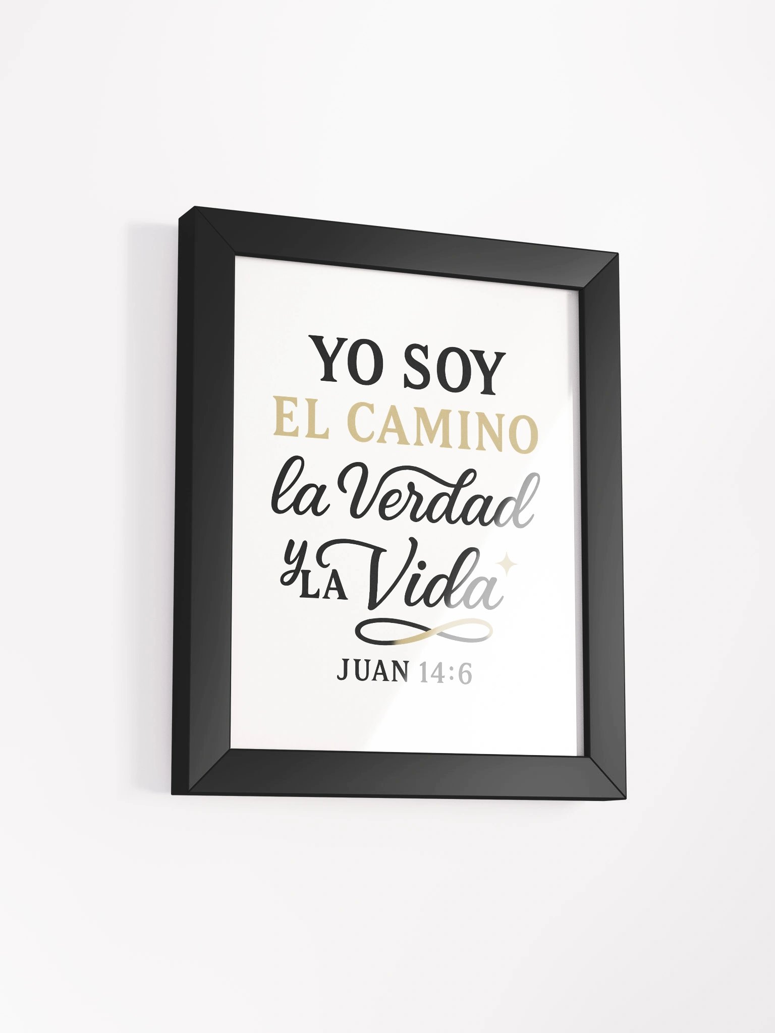 Framed Christian Poster – “Yo Soy el Camino, la Verdad y la Vida” – Spanish John 14:6 product image (2)