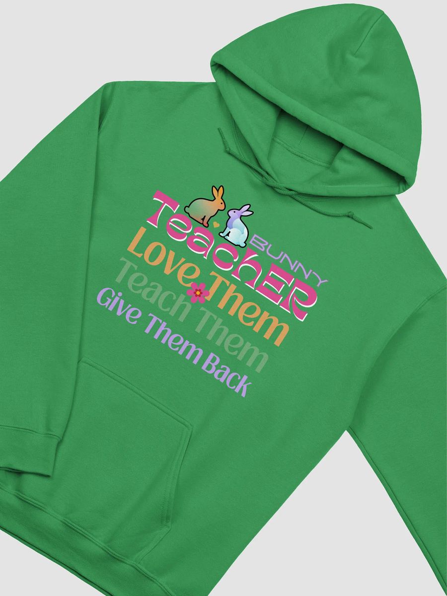 Bunny Teacher, Love, Teach, Give Them Back Gildan Hoodie product image (25)