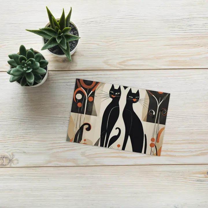 Black & Orange Love Cats product image (1)