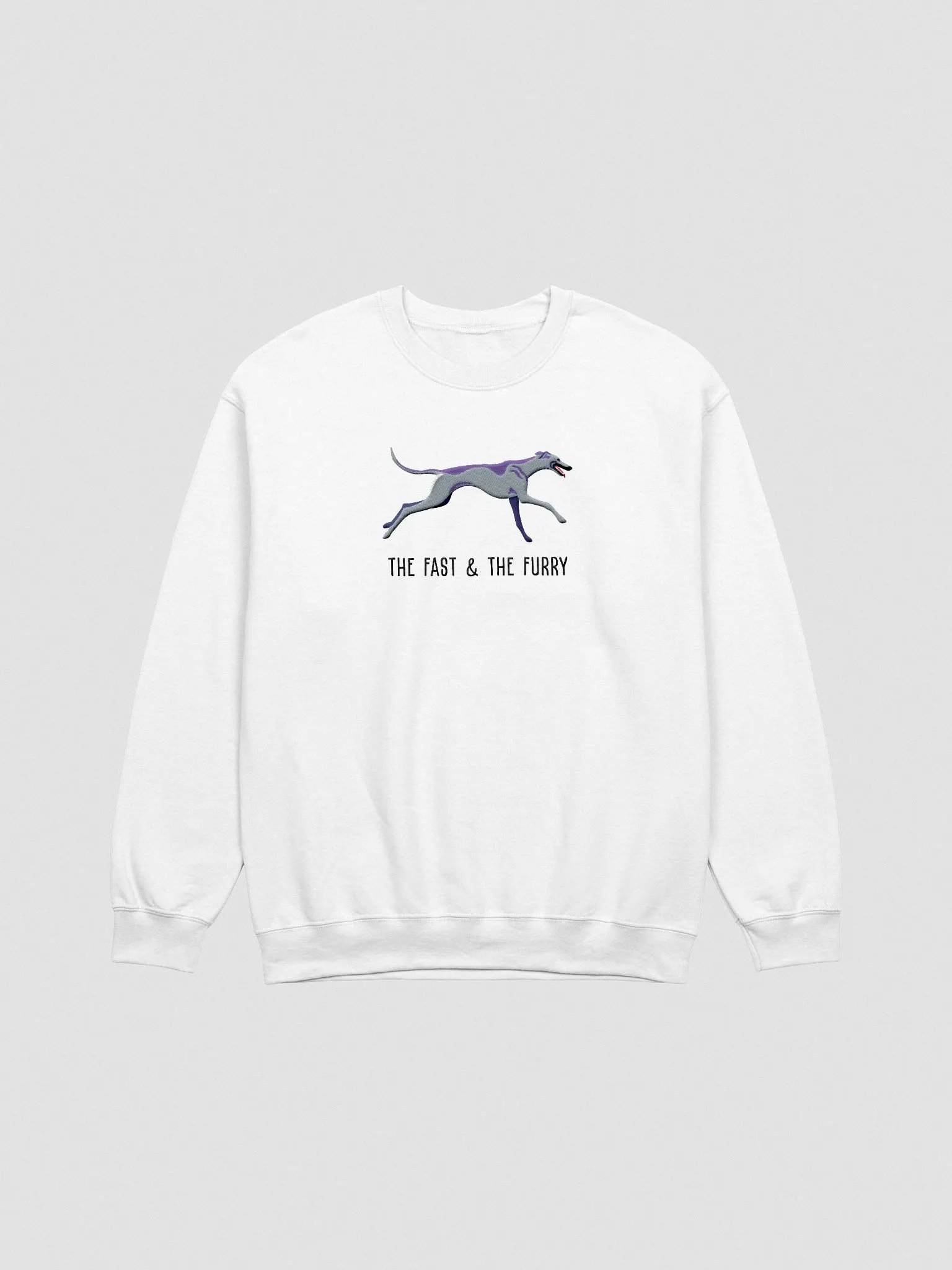 The Fast & The Furry Sweatshirt (Embroidered) of a Greyhound(Blue) product image (4)