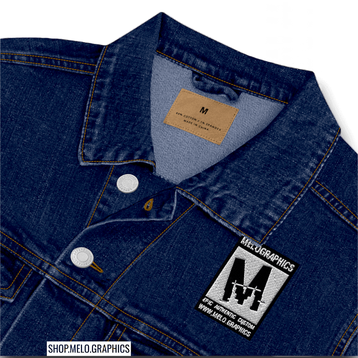 Rated M: White Stitched - Denim Jacket | #MadeByMELO product image (2)