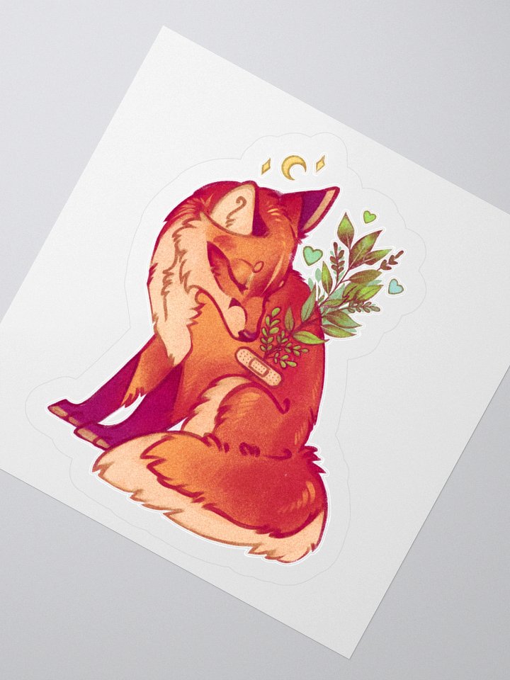 Healing fox | Kiss-cut sticker product image (2)