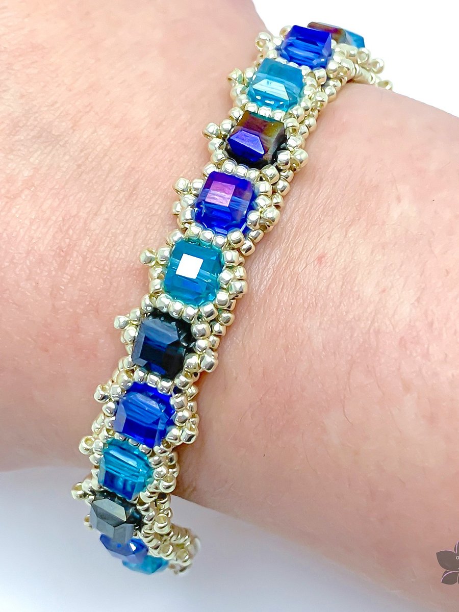 Beading Pattern – Crystal Cube Tennis Bracelet - 6mm product image (4)