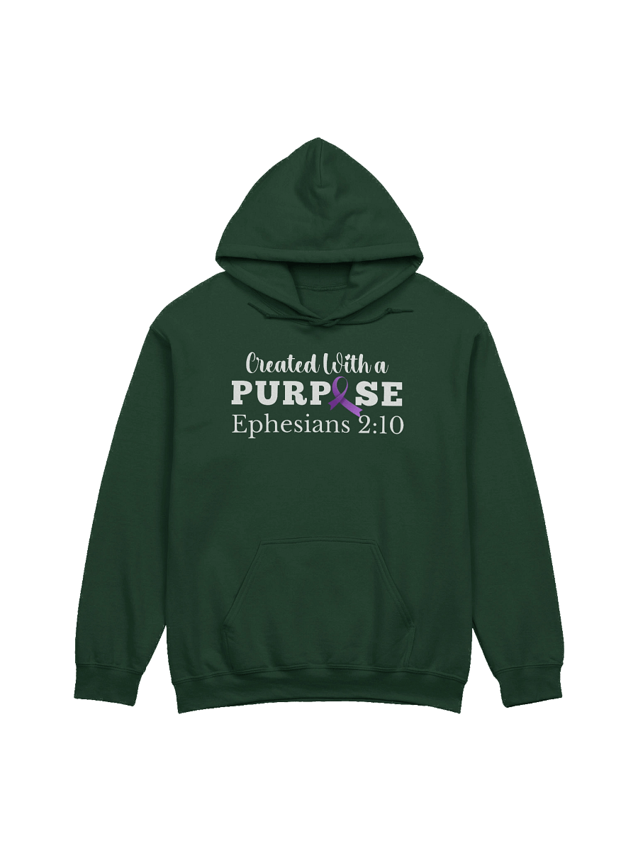 Created With A Purpose : Gildan Hoodie | Christian Faith | Alzheimer and Brain Disorder Awareness | Gift To Mom, Dad, Child With Brain Disease product image (5)