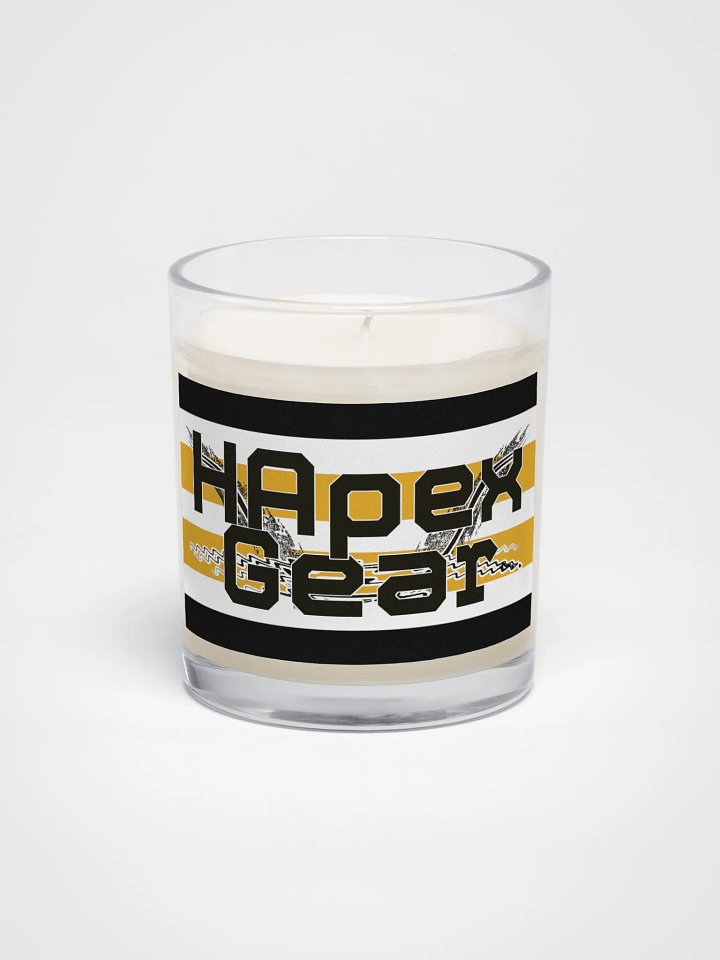 Soy Wax Candle In A Clear Glass Jar - Black HApex Gear Black Logo product image (1)
