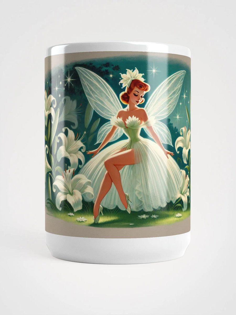 Enchanted Lily Fairy 15 oz White Glossy Mug product image (5)