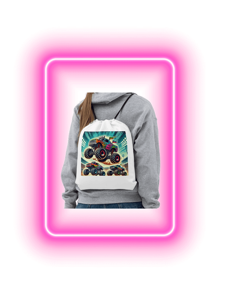 Monster Truck Madness Drawstring Bag product image (2)