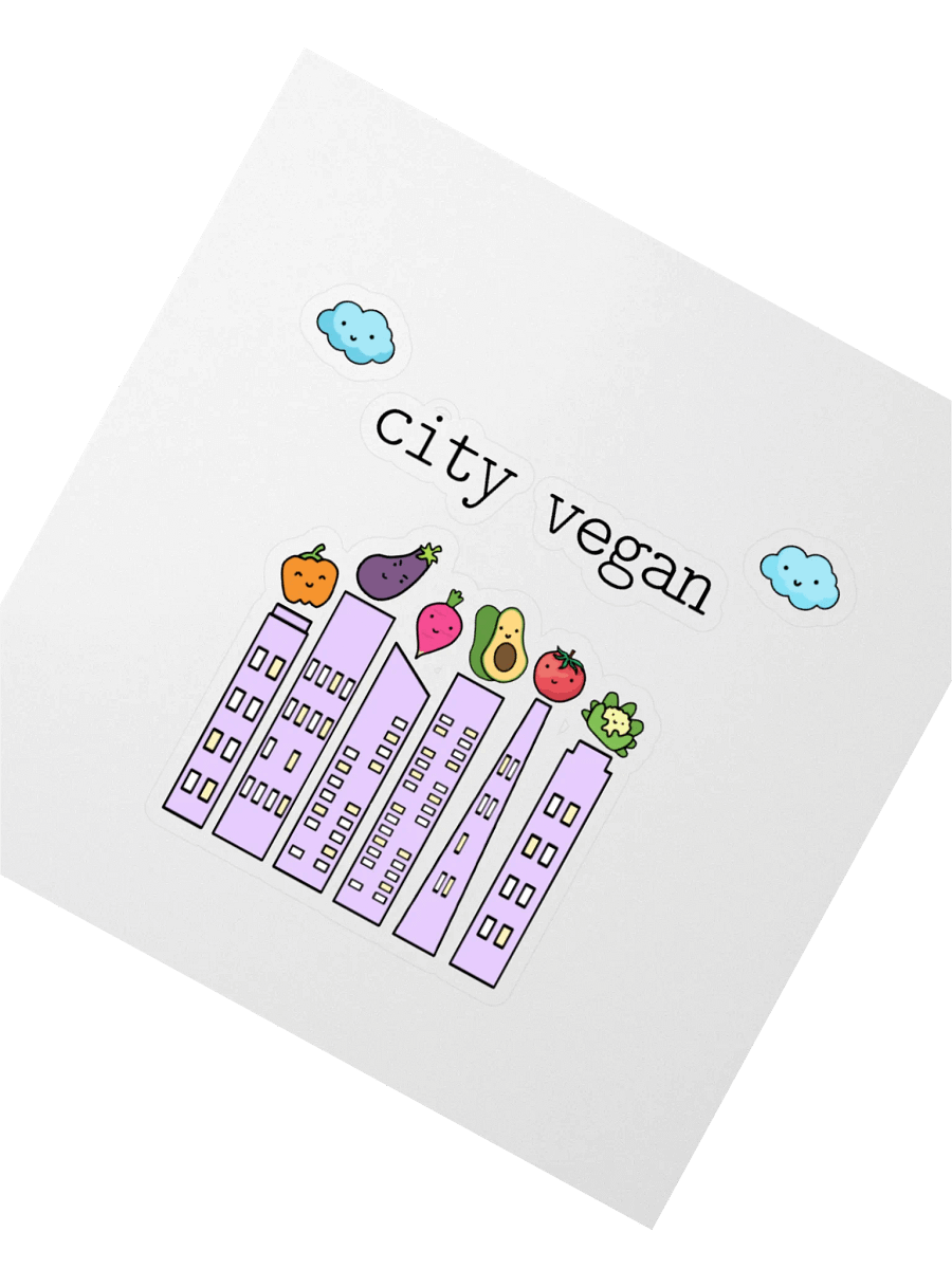 “City Vegan” Fun Sticker product image (2)