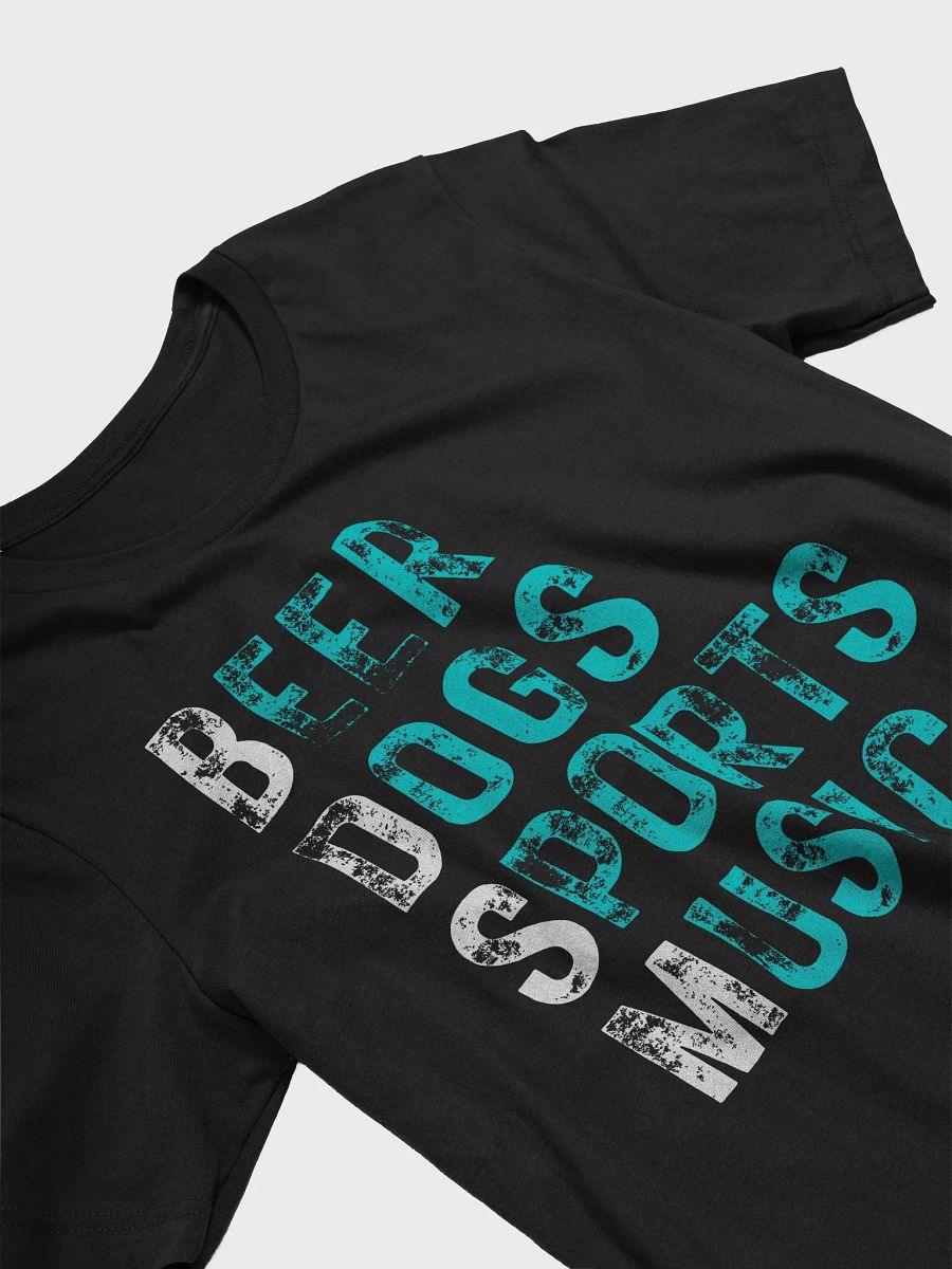 Beer Dogs Sports Music T-Shirt - Funny Teal BDSM Gift Tee product image (3)