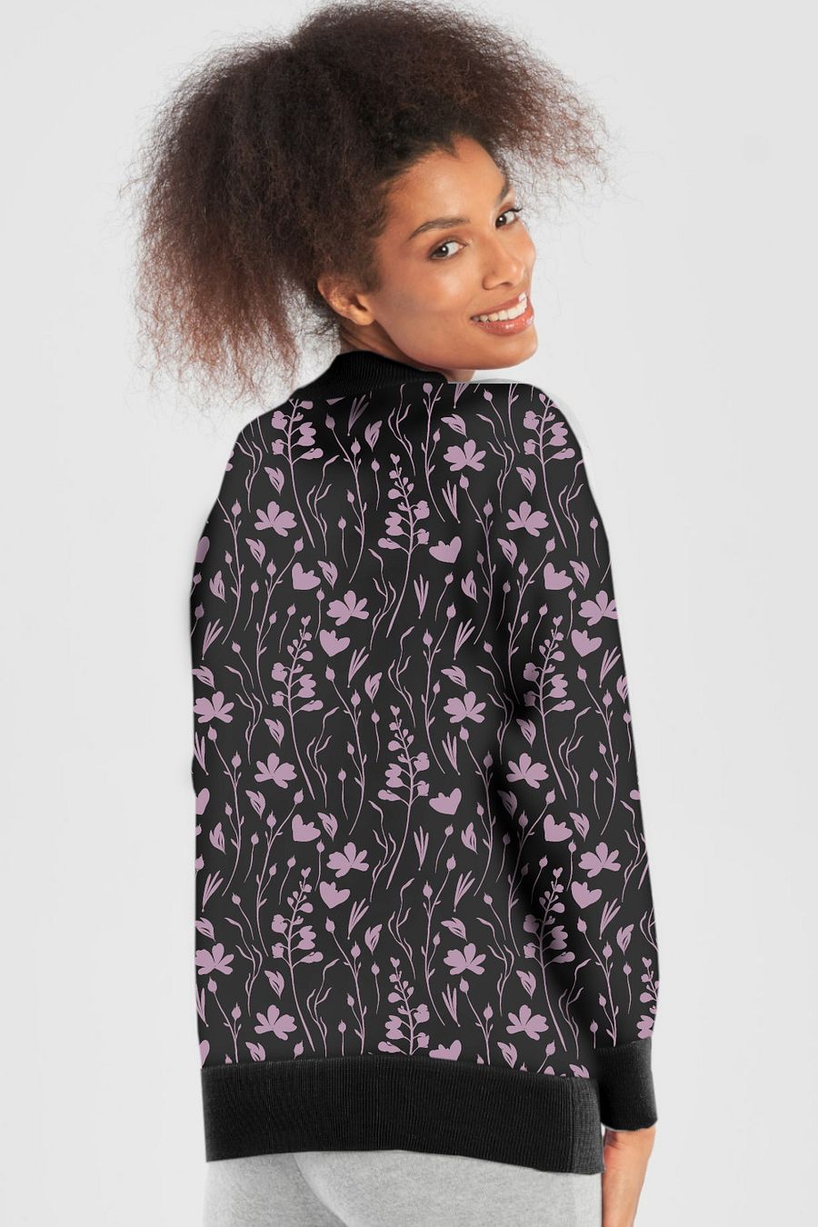Pink Floral Cardigan Sweater product image (11)