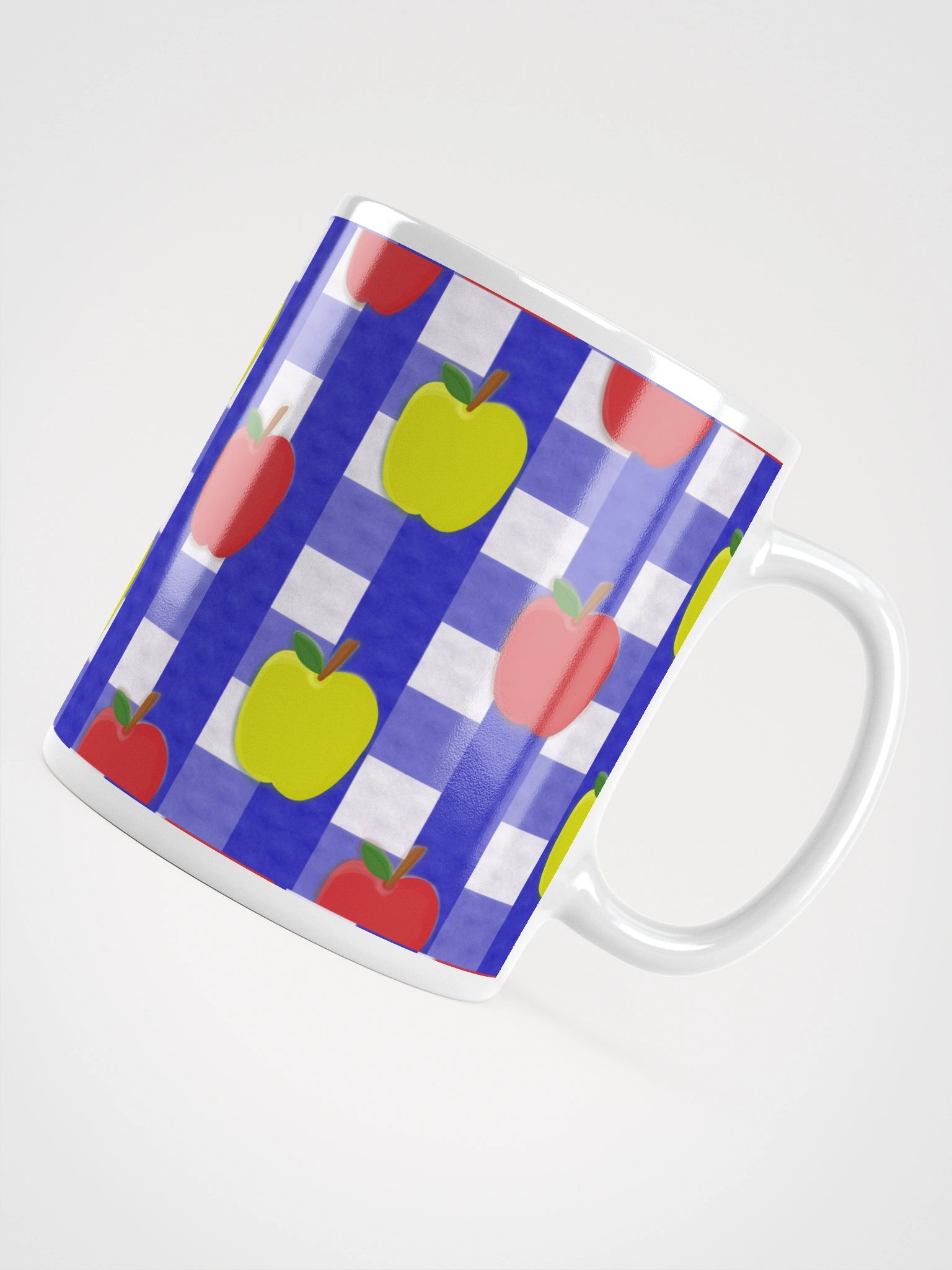 Apple Gingham in Blue Mug product image (4)