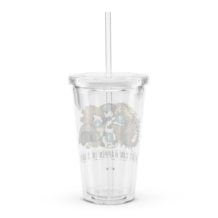 A Lot Can Happen in 3 Days - Double Wall Clear Plastic Tumbler product image (2)
