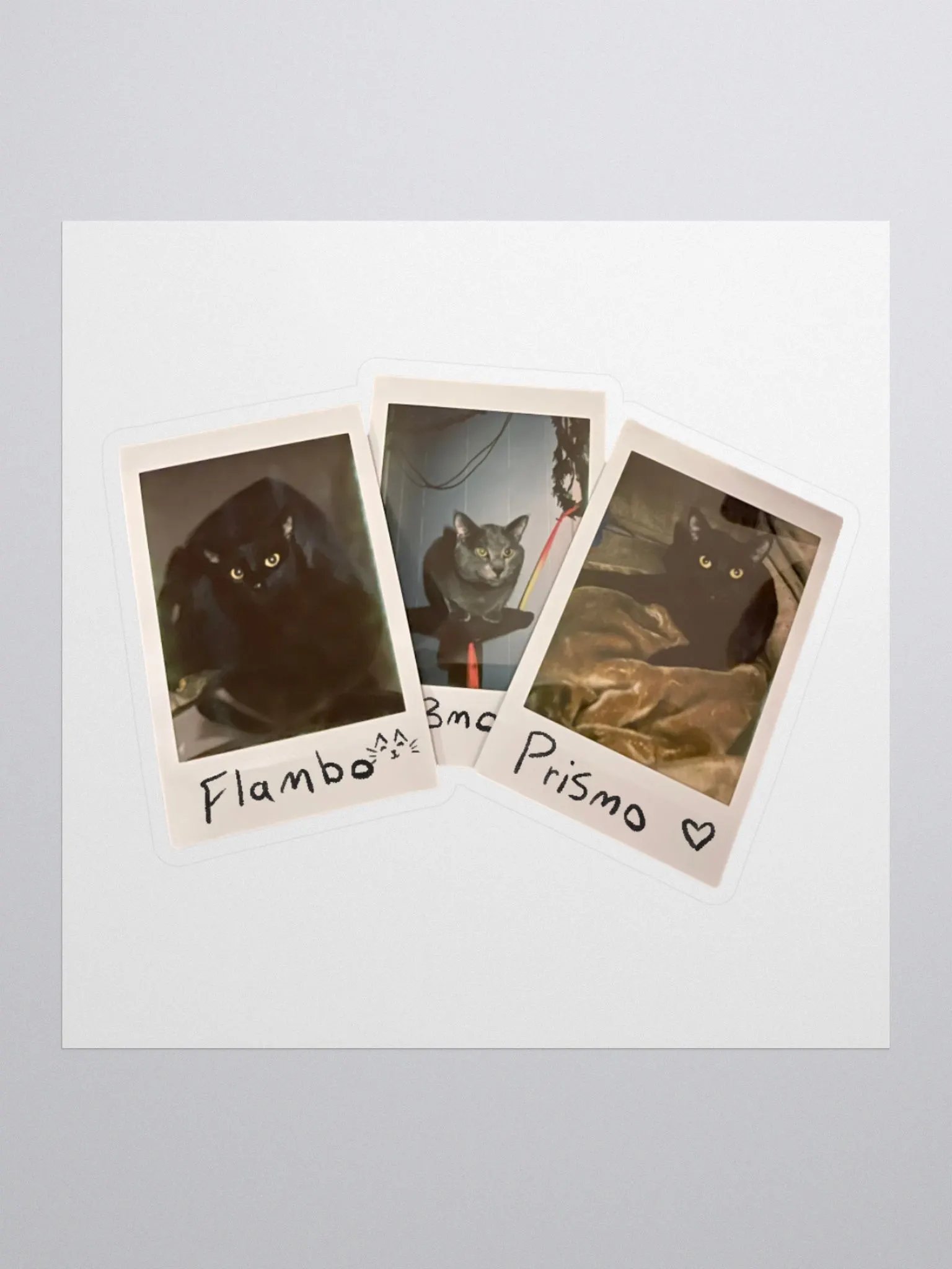 Flam, Beem, Pris Polaroids Sticker product image (1)