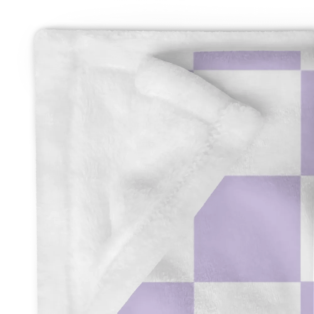 Squares White and Lilac/Throw Blanket by Allcolor product image (12)