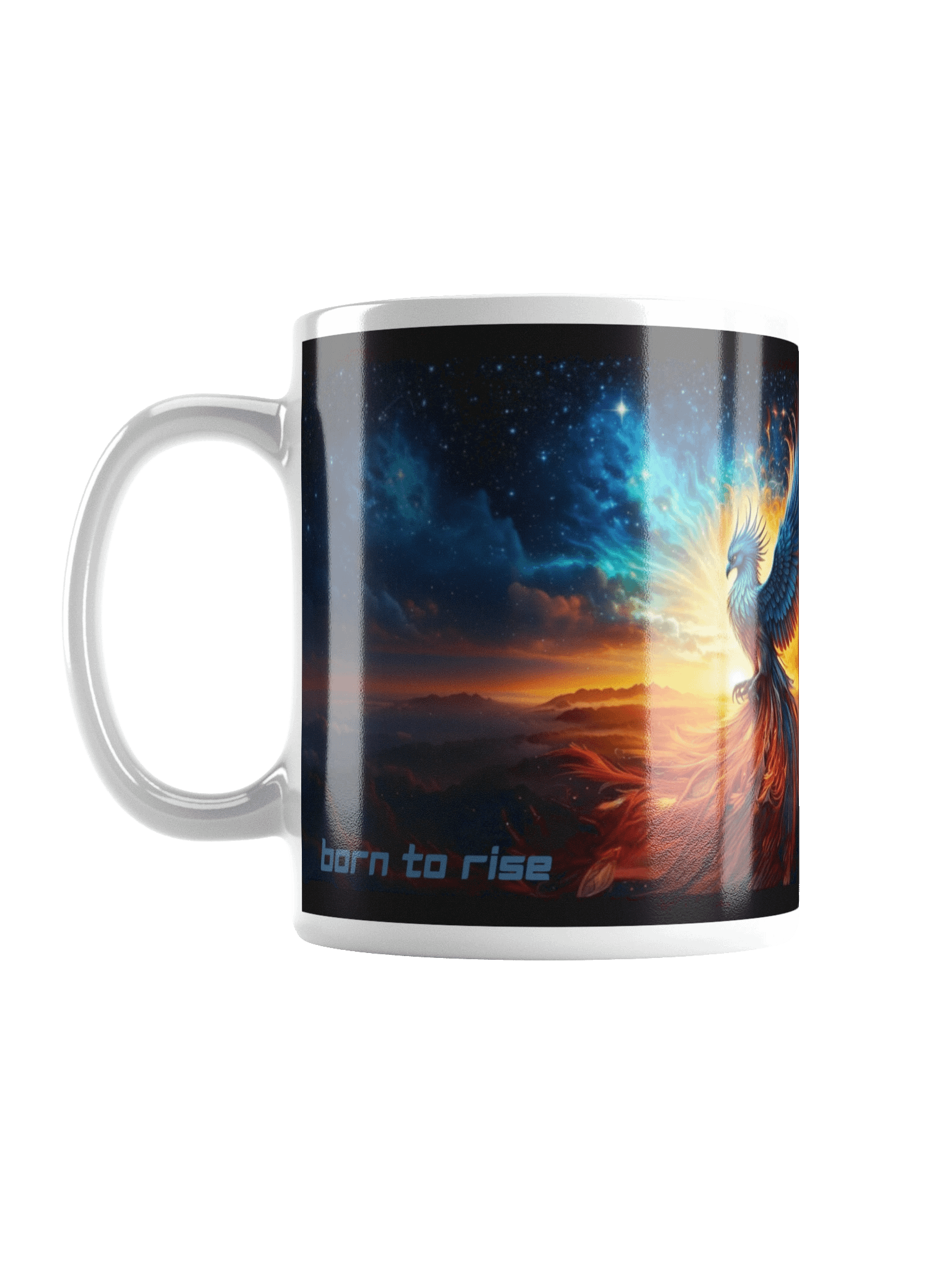 Reset. Reignite. Rise. Momentum Mug – Phoenix Cosmic product image (4)