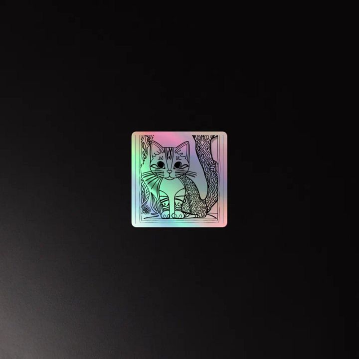 Whiskered Wonderland Holographic Sticker Sheet product image (4)