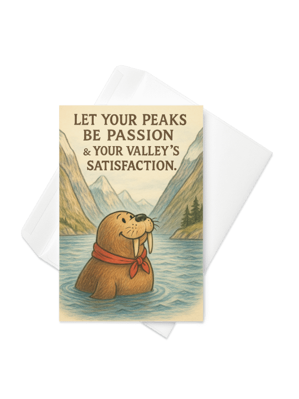 Passion Peaks & Satisfaction Valleys - Card product image (1)