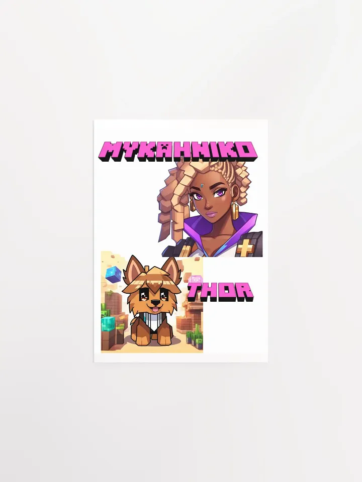Mykah and Thor Minecraft Poster product image (1)