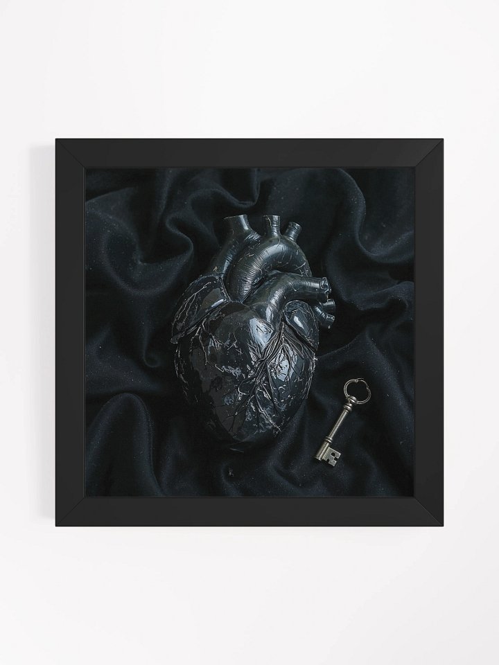 The Heart Locked in Obsidian Framed Print product image (2)