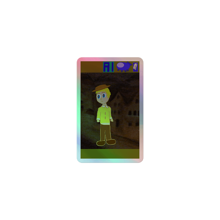 Catch a Flight to Space with Al Cartoon Character Holographic Sticker Sheet product image (1)