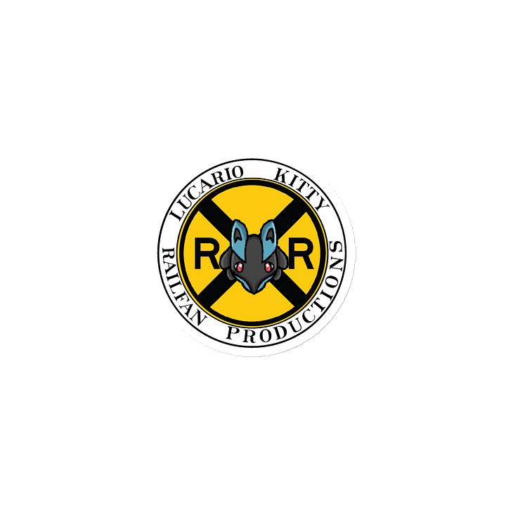 Lucario Kitty Railfan Productions logo Magnet product image (1)