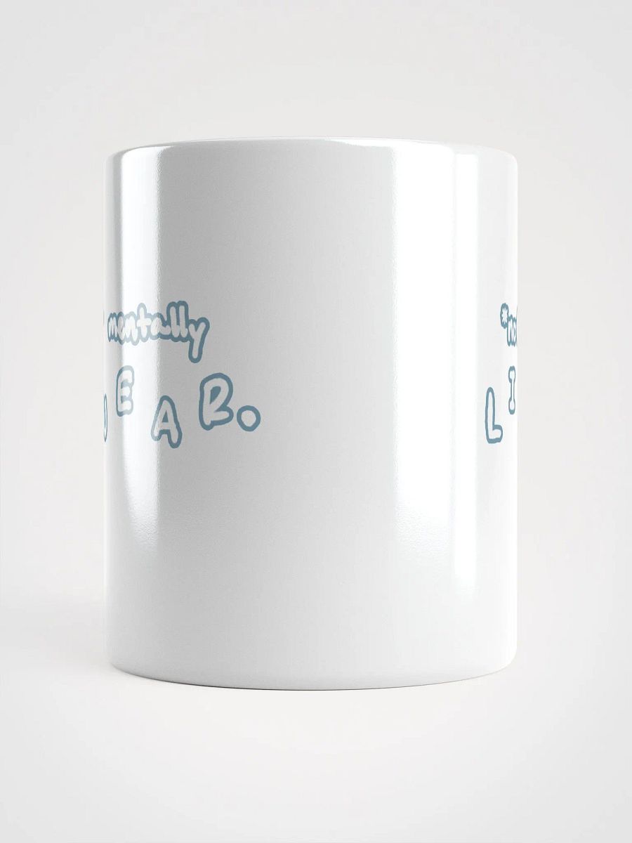 *not* mentally linear (lined design, #709AAF) glossy white mug product image (10)