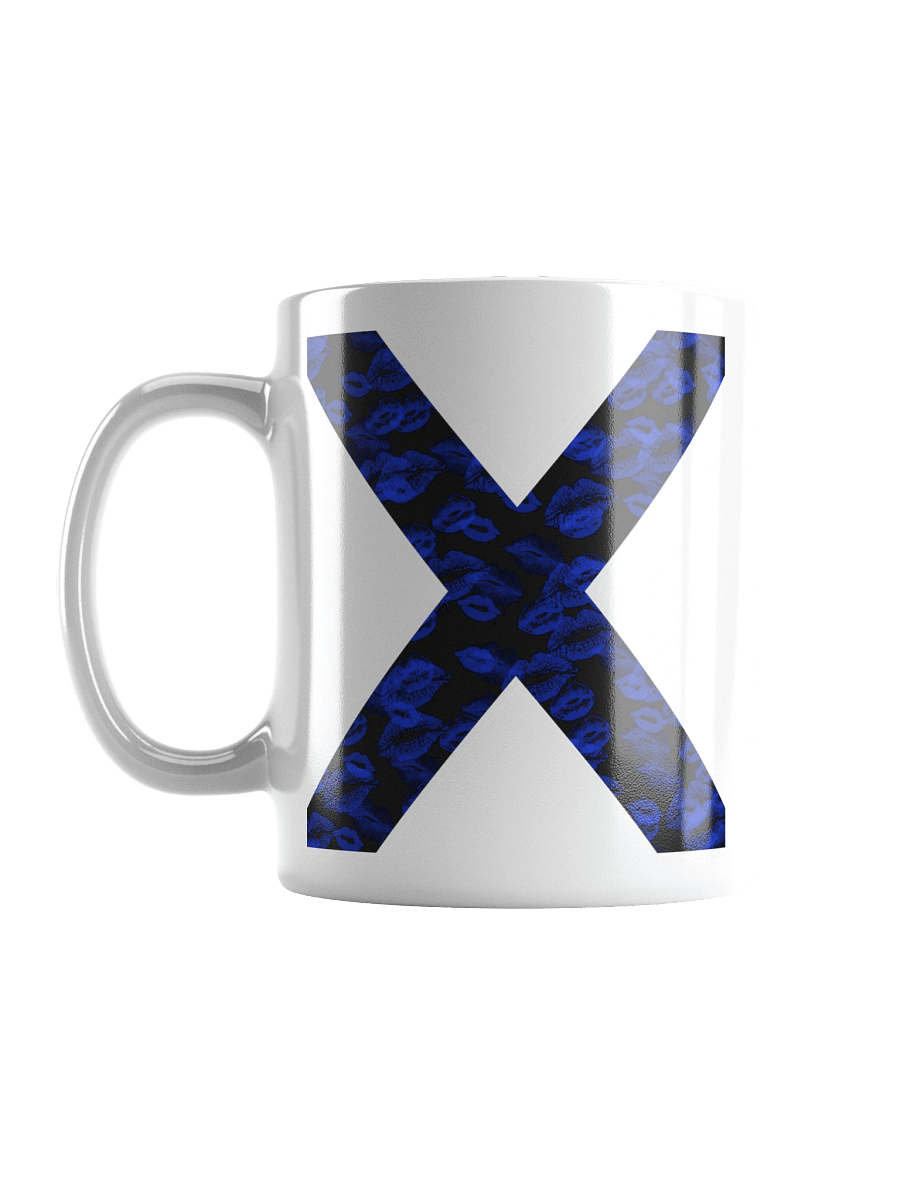 Black X Blue Lipstick Kisses | Glossy White Mug product image (3)