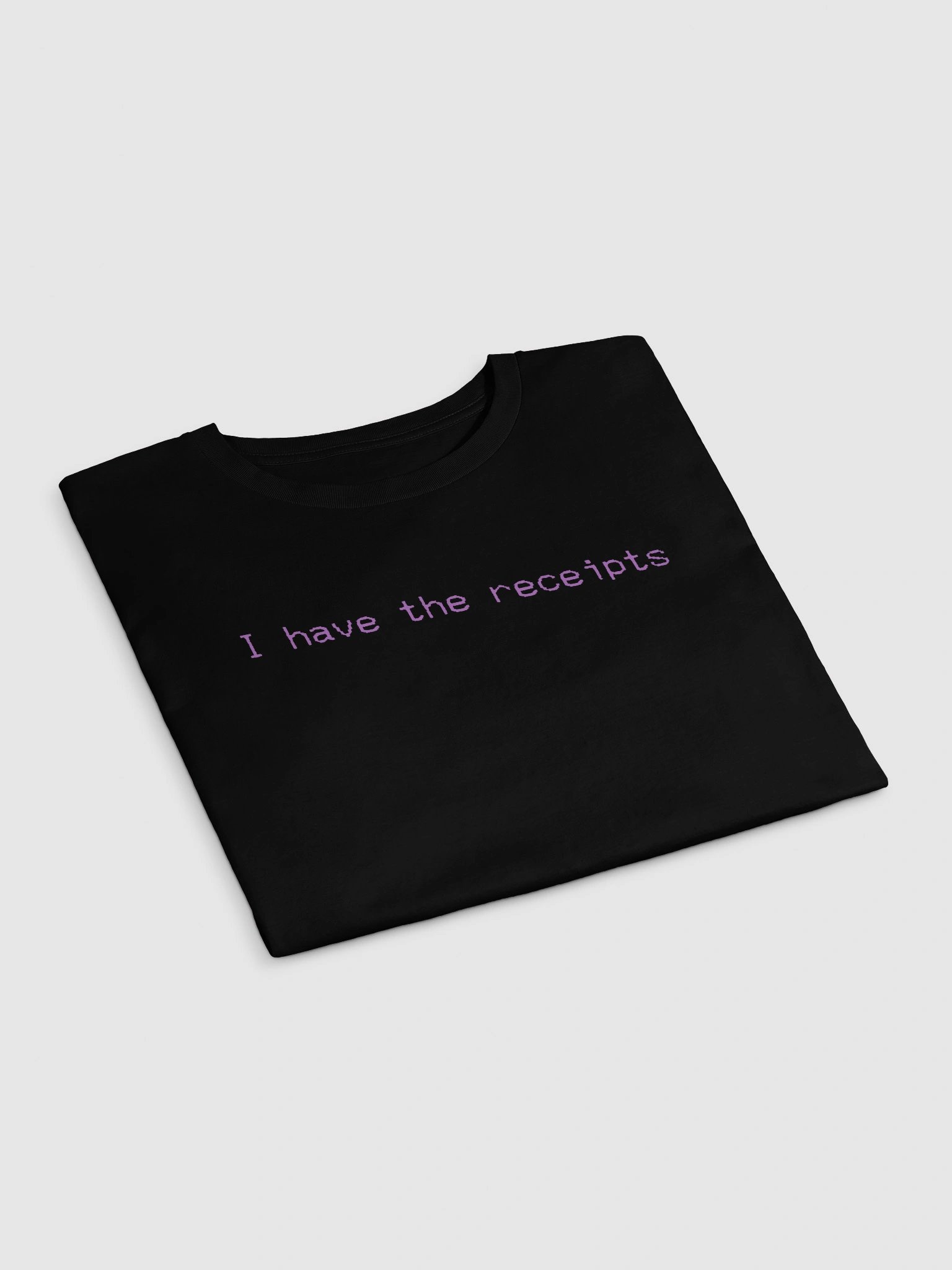 I have the receipts. black/pink, crop tee product image (3)