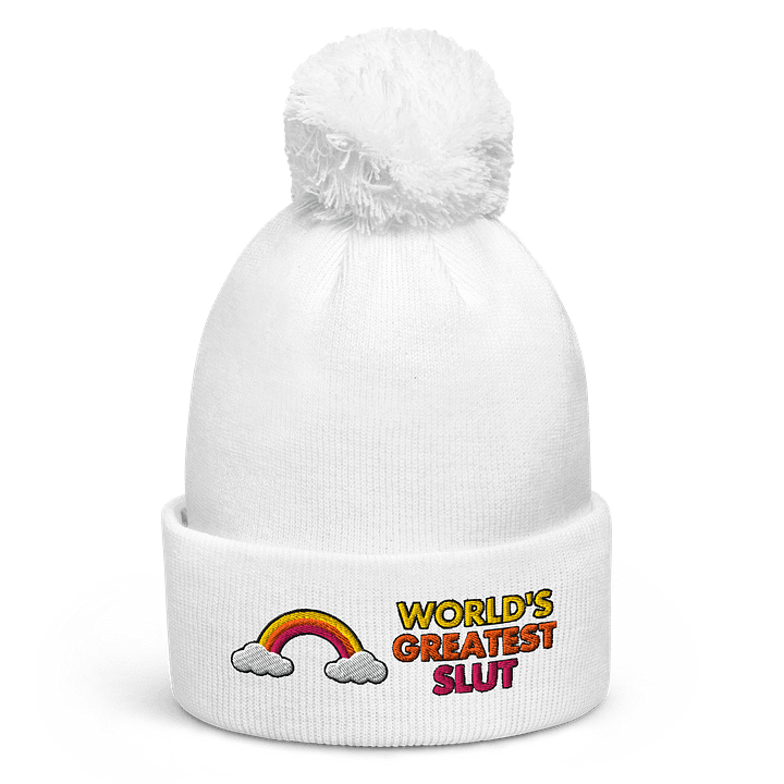 World's Greatest Slut pompom beanie product image (6)