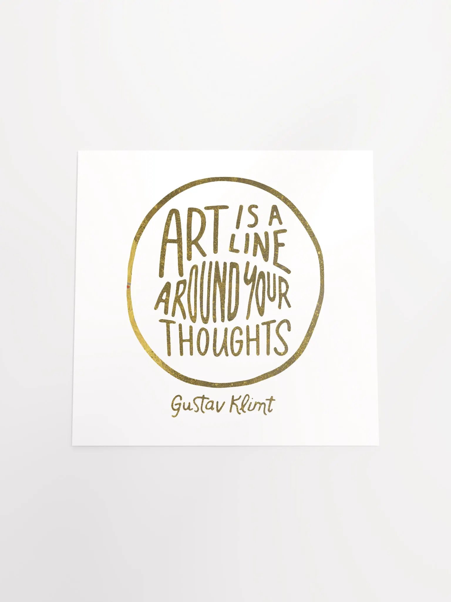 Gustav Klimt: "Art Is A Line" Quote - Print product image (4)