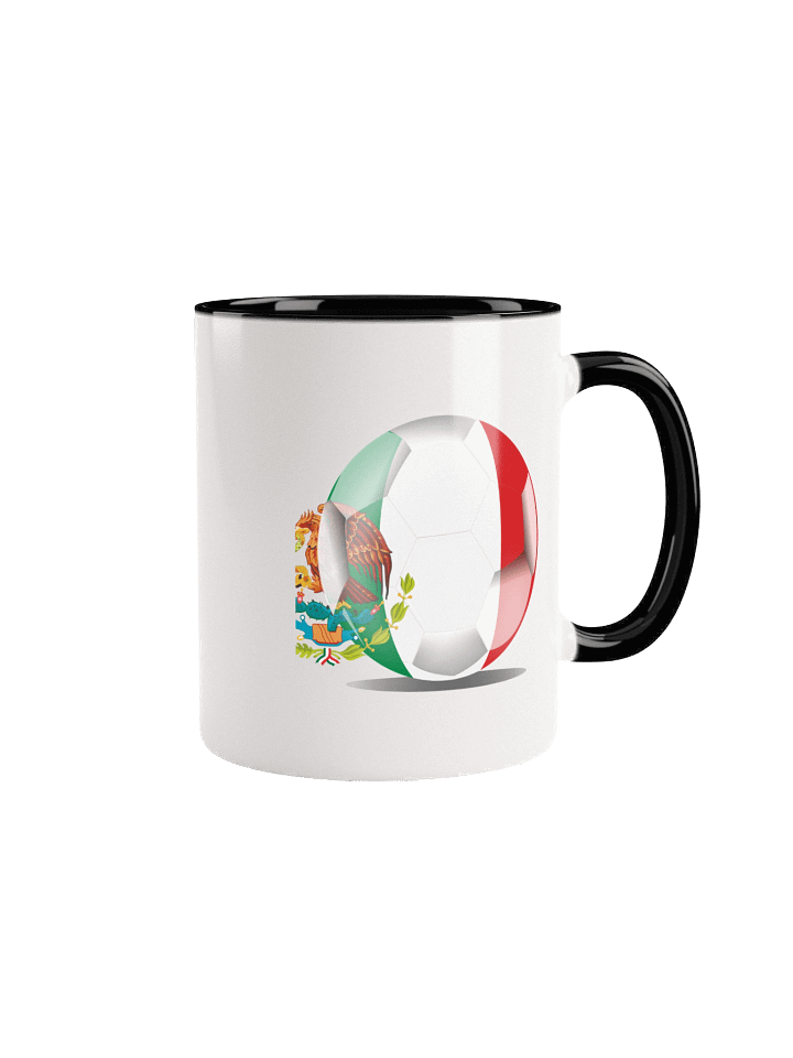 Mexico Flag Soccer Ball White Coffee Mug (Double Sided Print) product image (2)