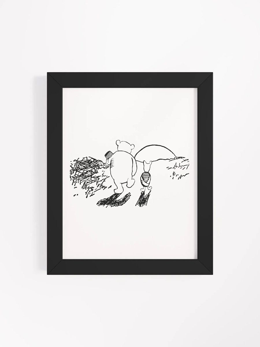 Pooh Bear and Piglet Walking and Sunset Framed Artwork product image (5)