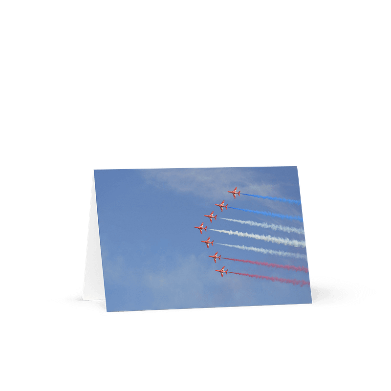Red Arrows Fly Over (Greeting Card)