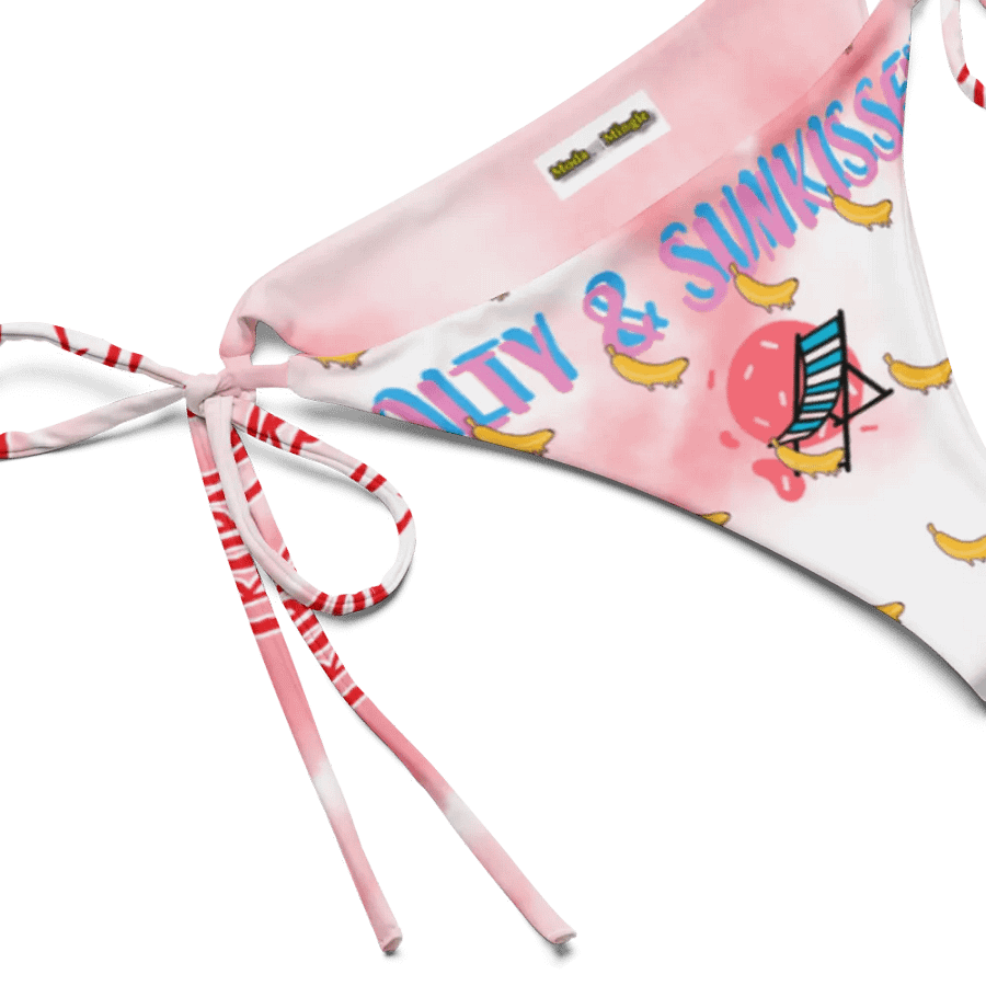 Beach Babe – Print Recycled String Bikini Bottom 🌊☀️ product image (2)
