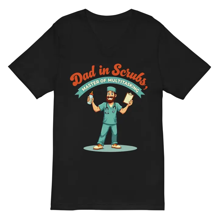 Multitasking Dad in Scrubs V-Neck Tee product image (3)