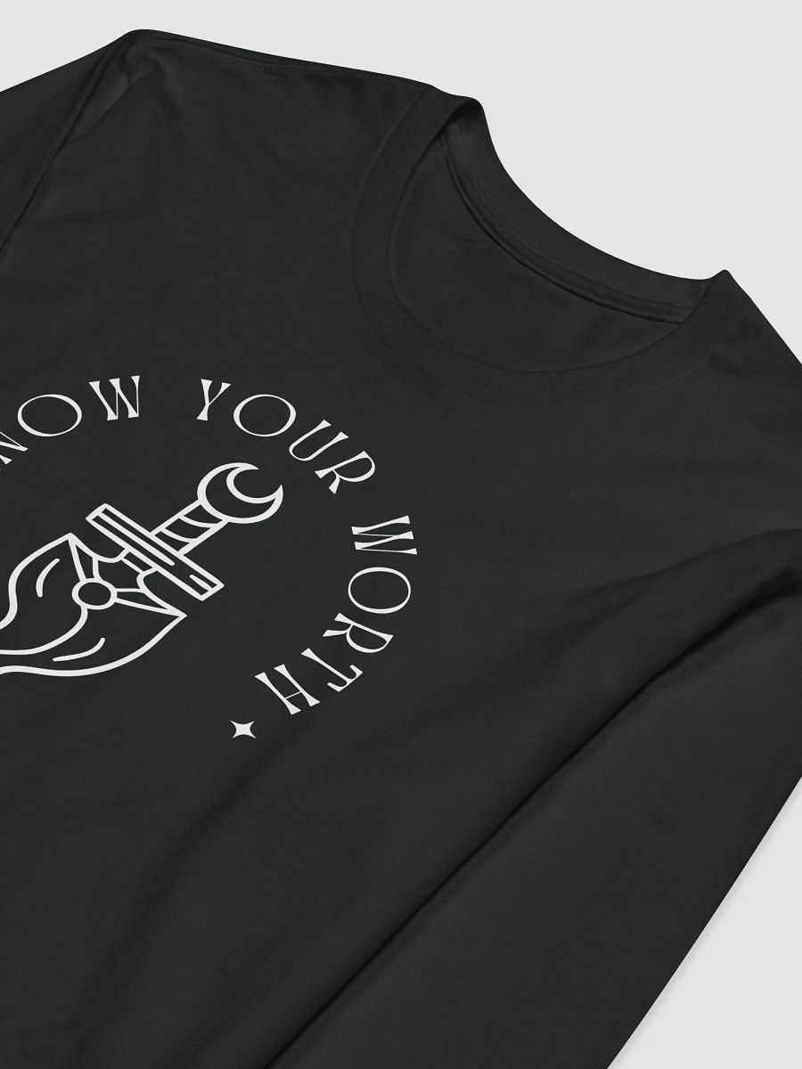 Know Your Worth Premium Fitted Printed Long Sleeve product image (3)