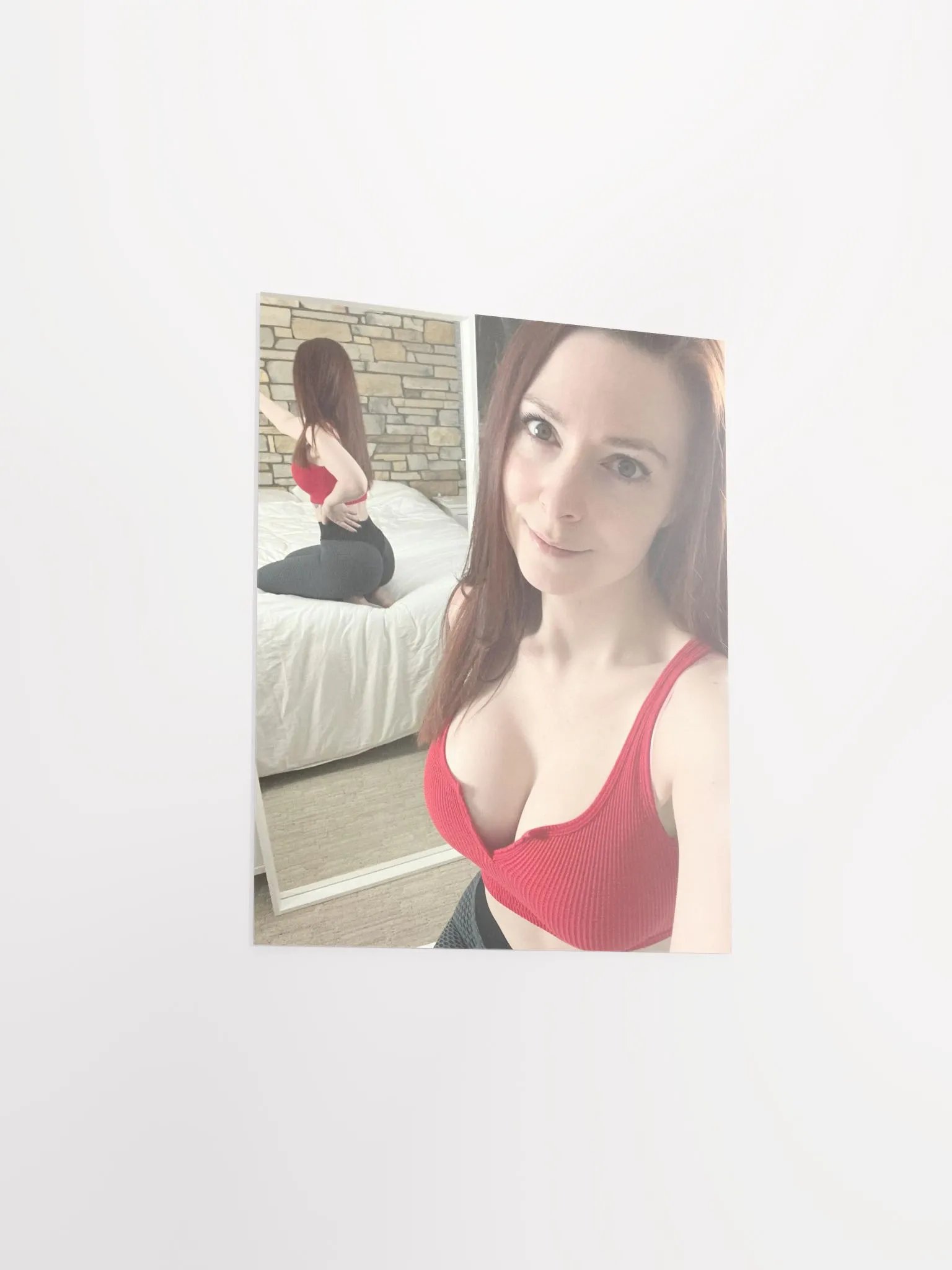 Red Crop Mirror Selfie Print product image (3)