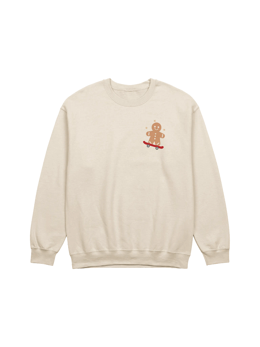 [Gingerbread Skateboarder Holly Jolly] Crewneck Sweatshirt product image (3)