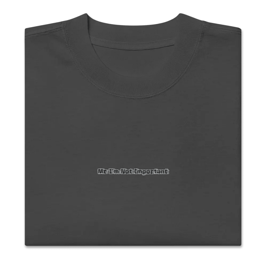 Premium Oversized Faded T-Shirt - Embroidered - Mr I'm Not Important product image (6)