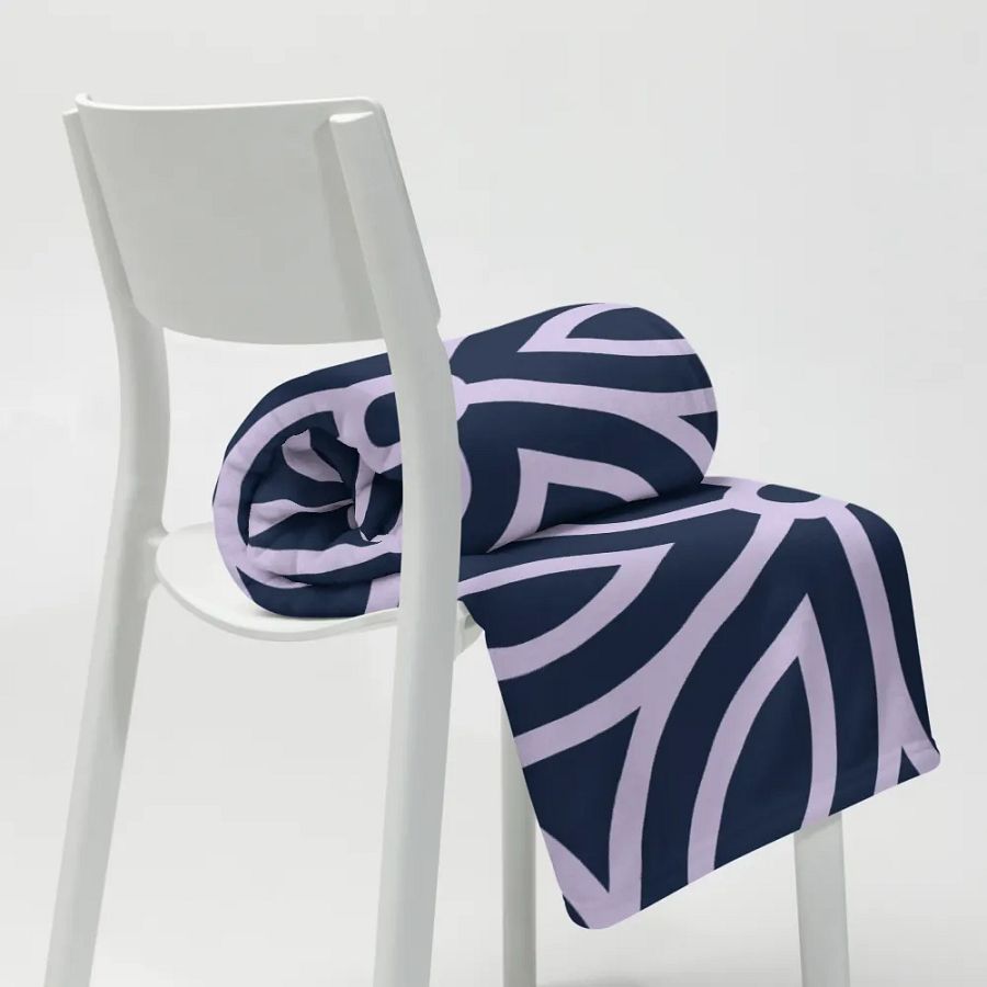 Navy Floral Intricate Blanket product image (9)