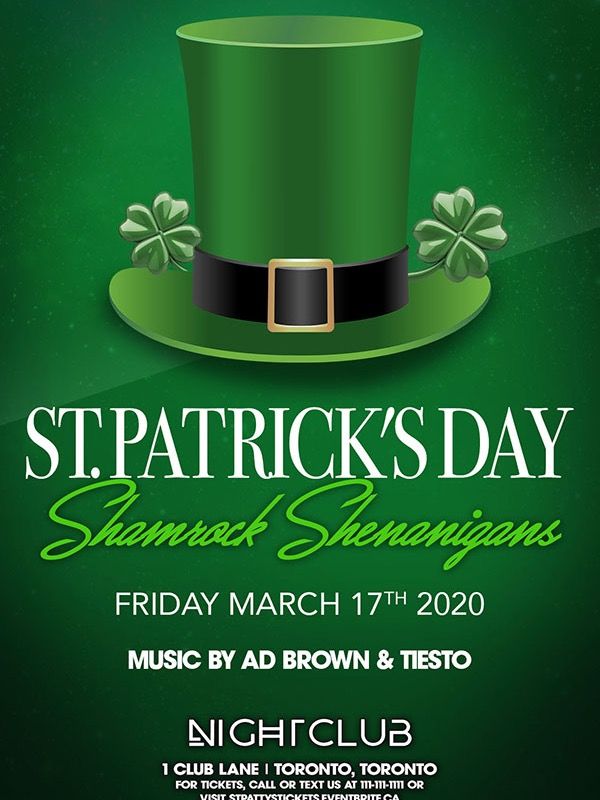 Customizable St. Patrick's Day Club Flyer PSD Design product image (1)